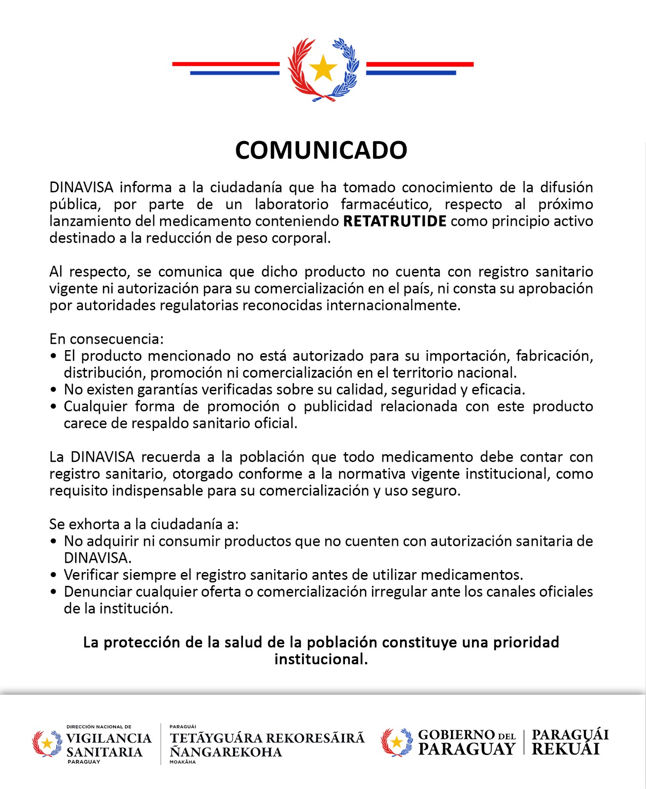 Comunicado Dinavisa